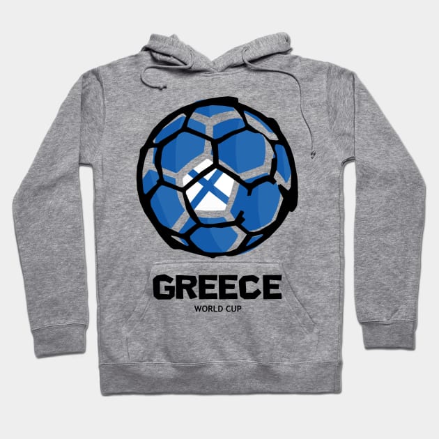 Greece Football Country Flag Hoodie by KewaleeTee